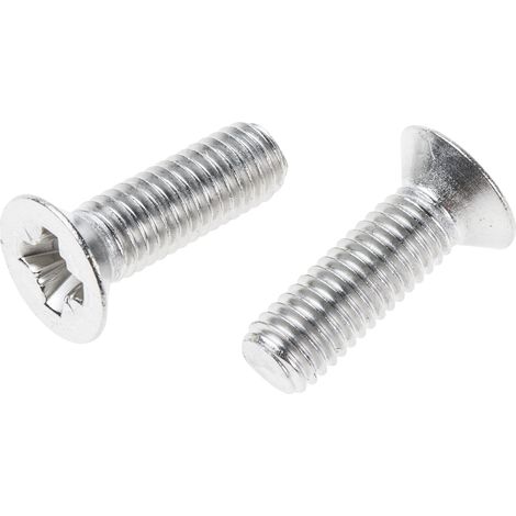 Vis à métaux RS PRO M8 à tête Fraisée Pozidriv en Acier Inoxydable, 25mm ( Prix pour Sachet de 25 )
