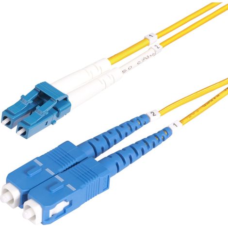 StarTech.com 20m OS2 LWL Patchkabel LC zu SC (UPC) Singlemode Duplex, 9/125µm, 100G, Biegeunempfindlich, Low Insertion Loss, LSZH Glasfaserkabel LC auf SC