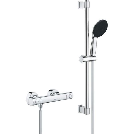 Duschset mit Thermostat – Chrom – GROHE Water Saving – GROHE SafeStop – Handbrause Vitalio Start 110 – 34856000 (1/5)