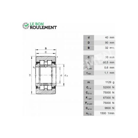 Galet de came PWTR4090-2RS-INA