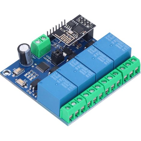 WLAN-Relaismodul mit 4 Kanälen, Fernsteuerung per Smartphone-App für Smart-Home-Systeme, ESP82665V (1/5)