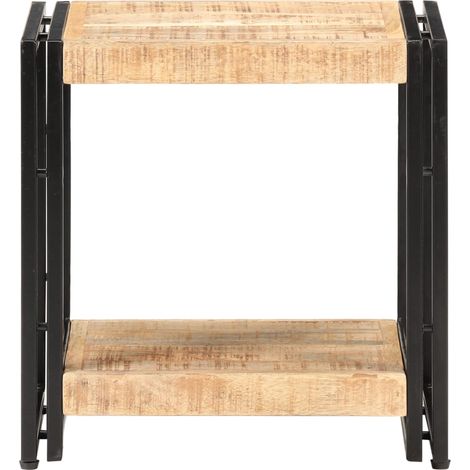 Table d'appoint,Table basse,Table de Salon 40x30x40 cm Bois de manguier brut CFW12226 (1/5)