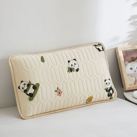 Oreiller En Latex Naturel Pour Enfants - 30 x 50 cm - Noyau En Coton Perle Et Graines De Cassia - Housse En Coton Bio Imprimée - Pour Sommeil Latéral Et Dorsal - 1 Pièce (1/5)
