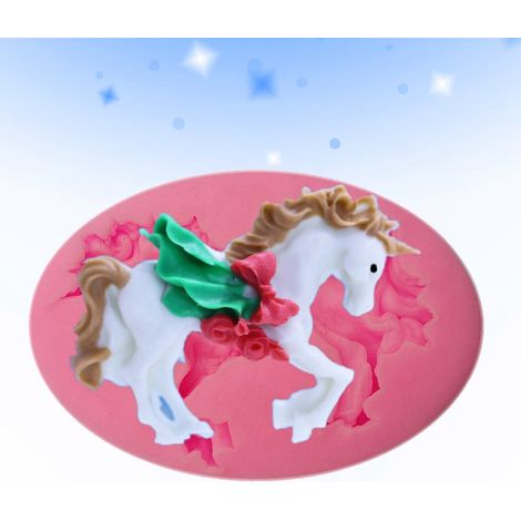 Einhorn-Dekorationswerkzeug, DIY-Silikonform für Kuchen, Fondant, Cupcakes und Desserts 02 (1/5)