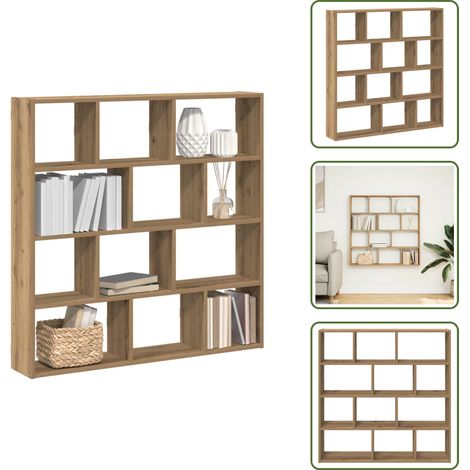 Étagère cube - vidaXL Étagère cube murale 12 compartiments chêne artisanal - Décoration intérieure (1/5)