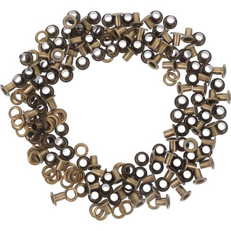 Kit œillets pour chaussures 100 sets métal 4x8x7 mm installation facile sacs cuir bricolage (1/5)