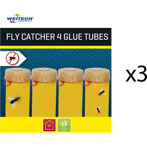 WEITECH Pack 3x Glue Tubes Elimine mouches et moucherons (1/4)