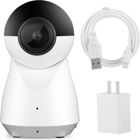 Caméra IP WiFi 1080P HD H.265, vision panoramique 720°, infrarouge nocturne, alimentation 100-240V, prise américaine (1/5)