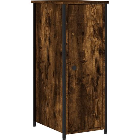 Maison Exclusive - Nachttisch Räuchereiche 32x42x80 cm Holzwerkst