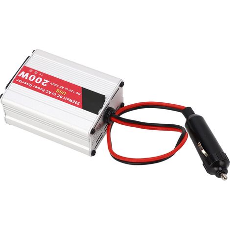 Convertisseur de Puissance 200W 12V à 220V pour Voiture avec Ports USB et Prise Secteur, Charge Rapide (1/5)
