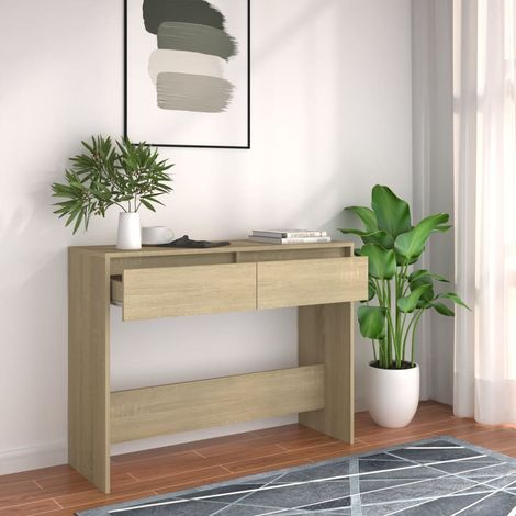 Tavolo Consolle Rovere Sonoma 100x35x76,5 cm in Truciolato vidaXL