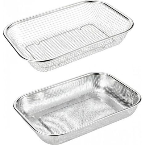 Ensemble de 2 tamis de jardin avec mailles larges et panier perforé pour tamiser la terre et les cailloux (1/5)