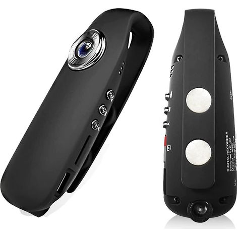 mini Camra 1080p 560mah Travailler 3-5 Heures 130 Grand Angle Prvention De La Criminalit Protection Scurit Personnelle Cyclisme Et Confrences 32go (1/5)