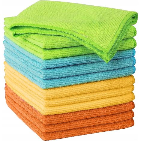 12 paños de microfibra suave de 30x30 cm de primera calidad