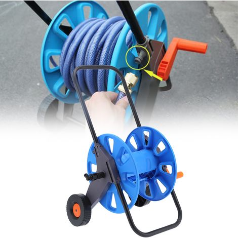 Tragbarer Gartenschlauchwagen mit Rädern und Kurbel für die Bewässerung – Organizer-Halterung für 50 m G1/2-Schlauch, Material: PP + Aluminium (1/5)