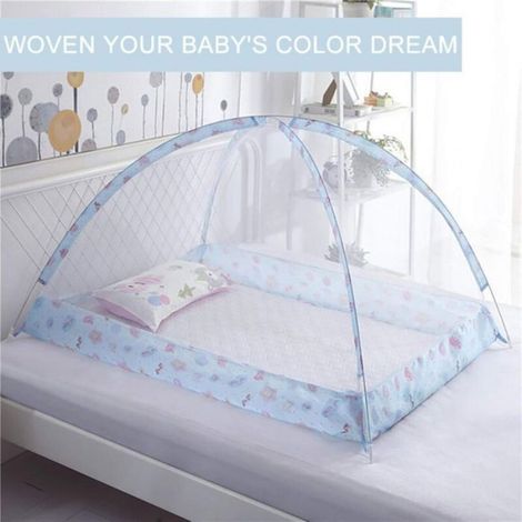 Moustiquaire Lit - Dôme Pliable - Pour Voyage Berceau Et Lit Enfant - 120x90x100 cm (1/4)
