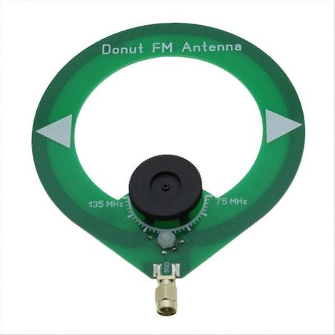 Antenne FM Donut 75-135MHz, connecteur SMA mâle, interface radio compacte pour récepteur, accessoire de diffusion à large bande, performance stable (1/5)