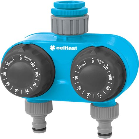 Cellfast rozdzielacz podwójny z zegarami mechanicznymi /cellpro