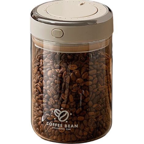 Boîte de conservation pour grains de café couvercle hermétique et pour le café et autres aliments, pour une conservation optimale (1,1 L) (1/5)