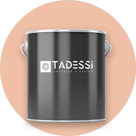 TADESSI Wandfarbe Rosa - Mandelrosa - abwaschbare Innenfarbe matt - Dispersionsfarbe - Geruchsarm und Lösemittelfrei
