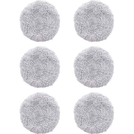 6 paños de repuesto lavables para trapeador HOBOT 168/188, almohadillas de microfibra reutilizables, modelo: gris, 6 unidades (1/4)