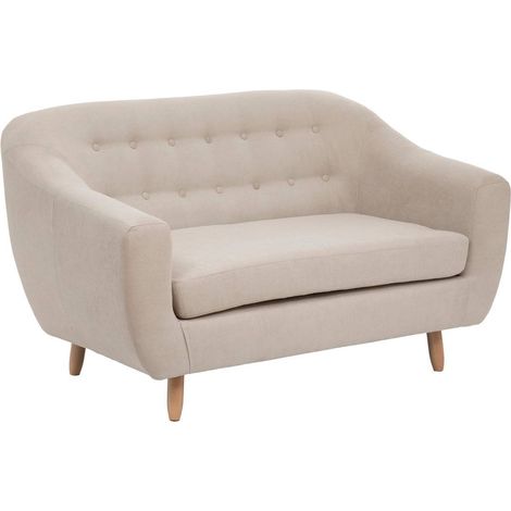 Sofá Retro - 2 plazas - beige - Atmosphera créateur d'intérieur (1/3)