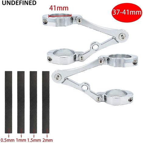 Motorrad-Scheinwerferhalterung 41 mm, 45 mm, 54 mm, Gabelbefestigung 58 cm, Rohrschelle 37 mm, 49 mm, universelle Halterung für Harley-Davidson und Honda – Chrom 37–41 mm (1/5)
