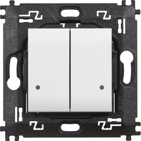 Interrupteur double éclairage sans fil Livinglight N4003DCW, interrupteur WiFi avec batterie et autocollants, télécommande App Home+Control, fonctionne avec Alexa, Google Home, Smart (1/2)