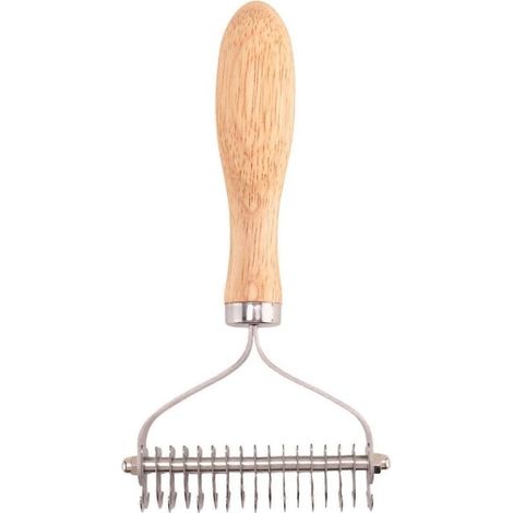 Brosse de toilettage pour animaux avec râteau à poils double face, adaptée aux chats et sans danger. (1/5)