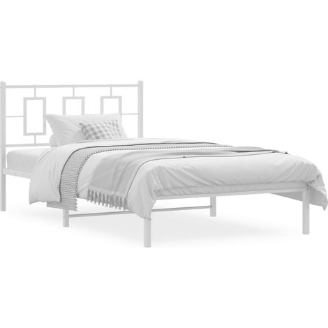 Maison Exclusive - Giroletto con Testiera Metallo Bianco 107x203 cm