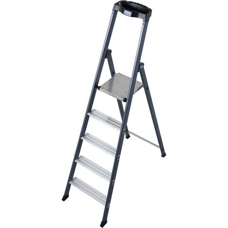 Krause SePro S Stufenstehleiter eloxiert 5 Stufen (1/5)