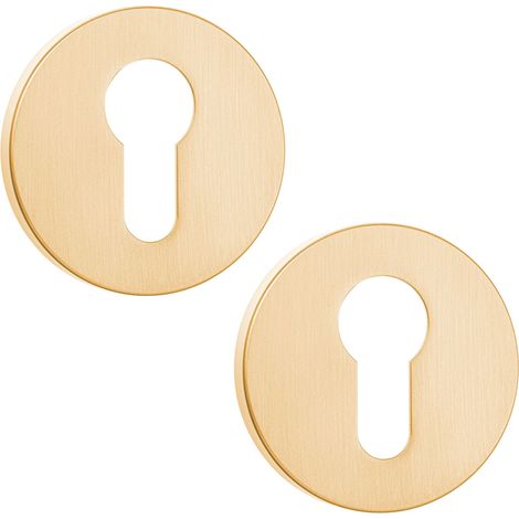Inserto a rosetta rotonda per maniglia porta interna oro opaco Kuchinox (1/3)
