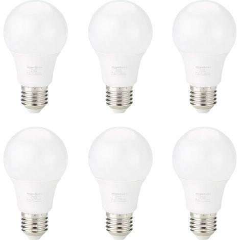 Lot de 6 ampoules LED E27 8W blanc chaud non dimmable (1/5)