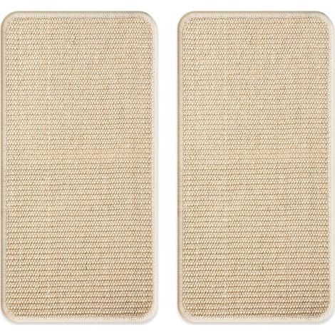 2 Pièces (Couleur Bois) Tapis griffoir pour Chat,50x25cm,Antidérapant Griffoir Chat Canapé,Tapis griffoir Chat,Convient aux Murs et aux Coins, Anti Rayures, protège Les Meubles et Les canapés (1/5)