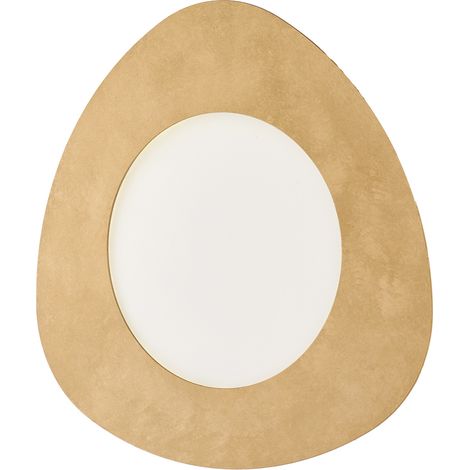 Plafoniera triangolare in metallo laccato con decorazione oro antico e led integrato (1/2)