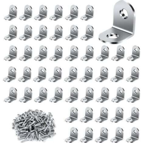 [NEVER USED] Stainless steel fixing brackets - Pack of 50 fixing brackets 2525 mm for fixing and repairing furniture