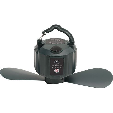 Tente ventilateur plafond extérieur portable double pale camping USB lumière électrique ventilateur vert 10400mAh (1/5)