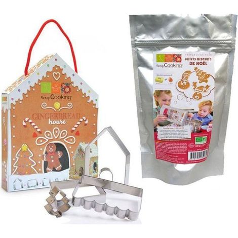 Coffret maison en pain d'épices - découpoirs et préparation biscuits (1/2)