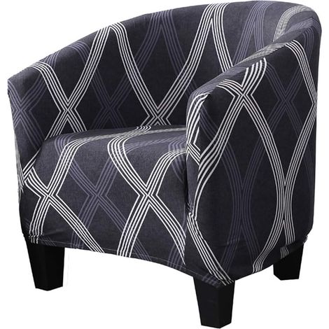 Housse de Fauteuil Cabriolet Imprime Motif géométrique Housse de canapé Relax Club Chaise de Baignoire Housse de Fauteuil Extensible Polyester (A-7) (1/5)