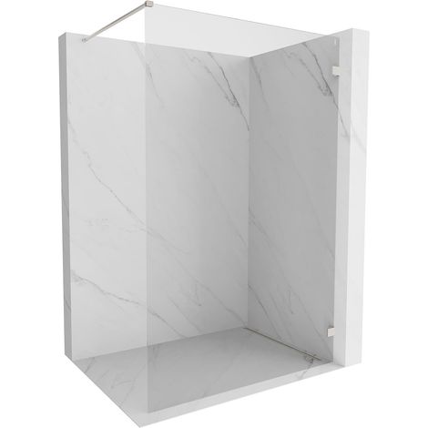 Mexen Lunar pared de ducha Walk-in derecha 130 x 200 cm, transparente 8 mm, níquel cepillado - 830-130-000-97-00-P (1/5)