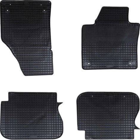 Car Mat 4 pcs Black Rubber vidaXL