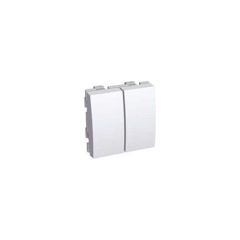 Interupteur double va et vient blanc type 45 ALTIRA SCHNEIDER ALB45026 (1/2)