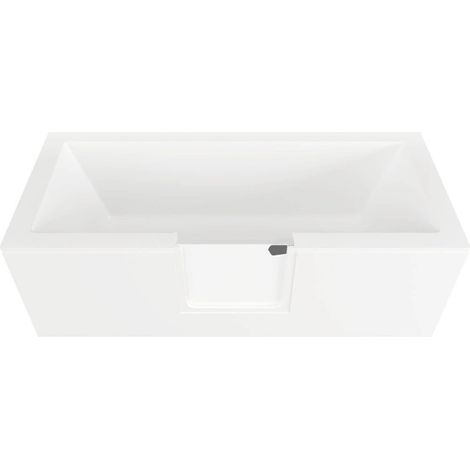 Tablier latéral pour baignoire PMR avec porte, 170 cm, blanc (SATVDPANEL170)