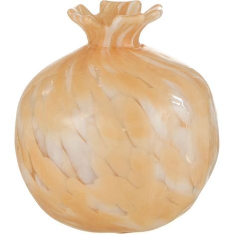 Vase Design en Verre "Mélissa" 13cm Beige (1/4)