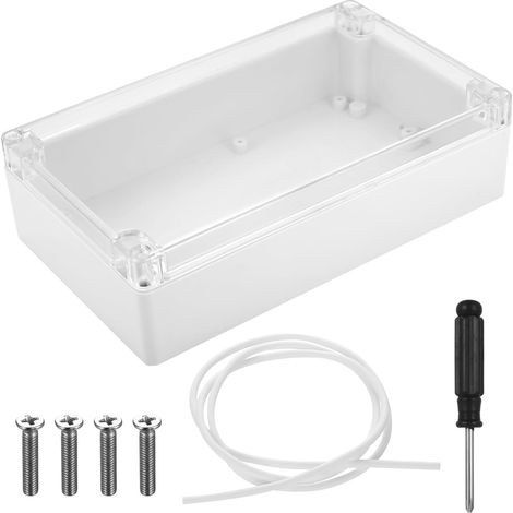 Boîte de Dérivation Electrique Extérieur,Boîte de Jonction Étanche IP65 Imperméable,Boîte de Distribution Électrique Extérieur,Boîtier de Projet Électrique Plastique avec Couvercle Transparent (1/5)