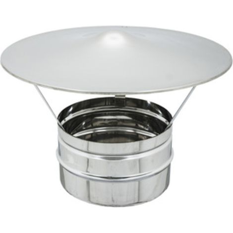 fumaiolo cappello fisso cinese   10 cm in acciaio zincato camino comignolo