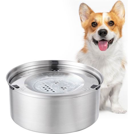Hundewassernapf 1L, Reisetrinkwassernapf, Edelstahl, Anti-Shake, Anti-Schlucken, Rutschfester Langsamfütterungsnapf, Geeignet für große Hunde und Hunde, die Snacks lieben (1/4)