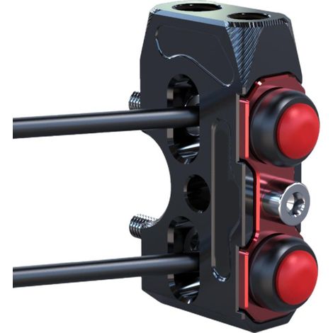 [Yue Xinghui] (Propriété intellectuelle non exploitée) (ZH) Pièces de modification pour guidon de moto Honda CB190 : interrupteur double autobloquant rouge L3 à verrouillage double (1/5)