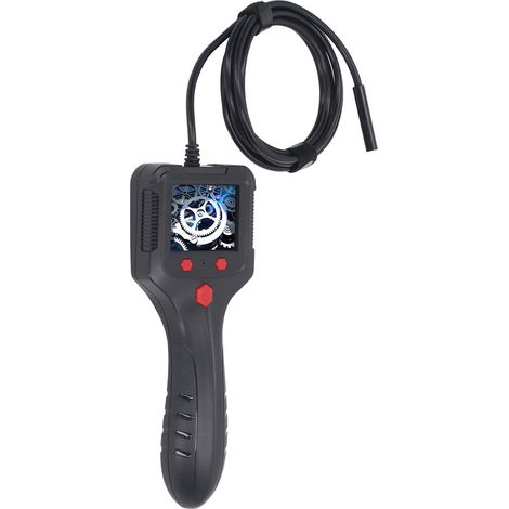 Endoscope industriel avec écran de 2,4 pouces, objectif étanche de 8 mm de diamètre et caméra boroscope avec éclairage intégré pour la réparation de canalisations automobiles, portée de 2 m / 6,6 pied (1/5)