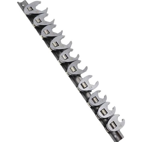 Lot de 10 clés à écrou évasé 3/8" 10 22 mm Avec rail de rangement (1/5)